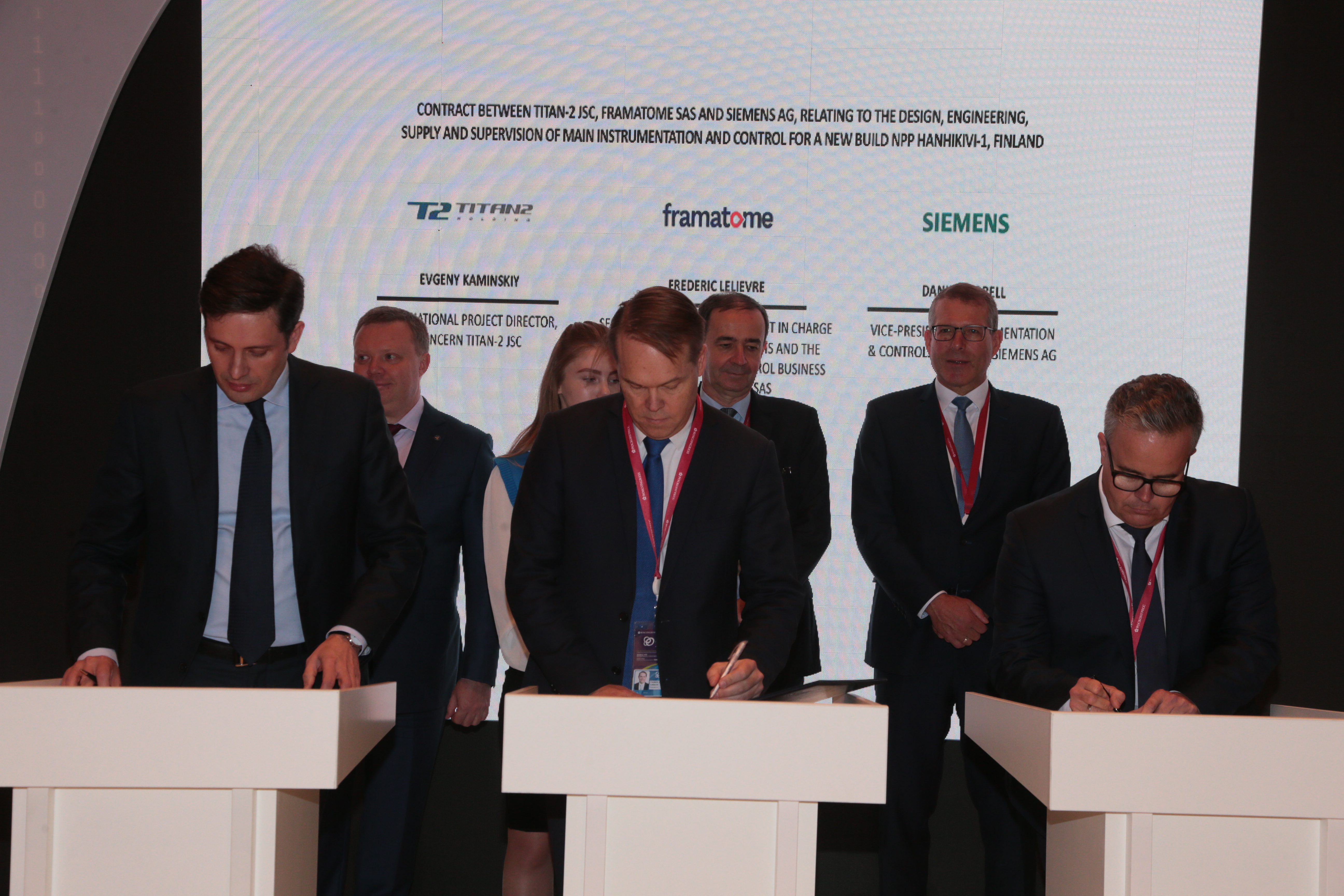 TITAN-2 And Framatome-Siemens Consortium Sign Contract  For Hanhikivi-1 NPP Main I&C Supply